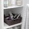 Simplify Chocolate Shelf Storage Rattan Tote Basket